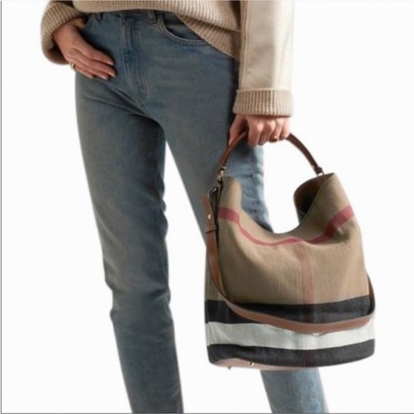 Burberry Canvas /Leather Bucket Bag - Picture 1 of 10